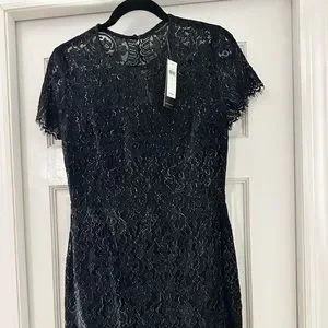 black midi lace dress with sleeves Reyna Lace Midi Dress main image 1